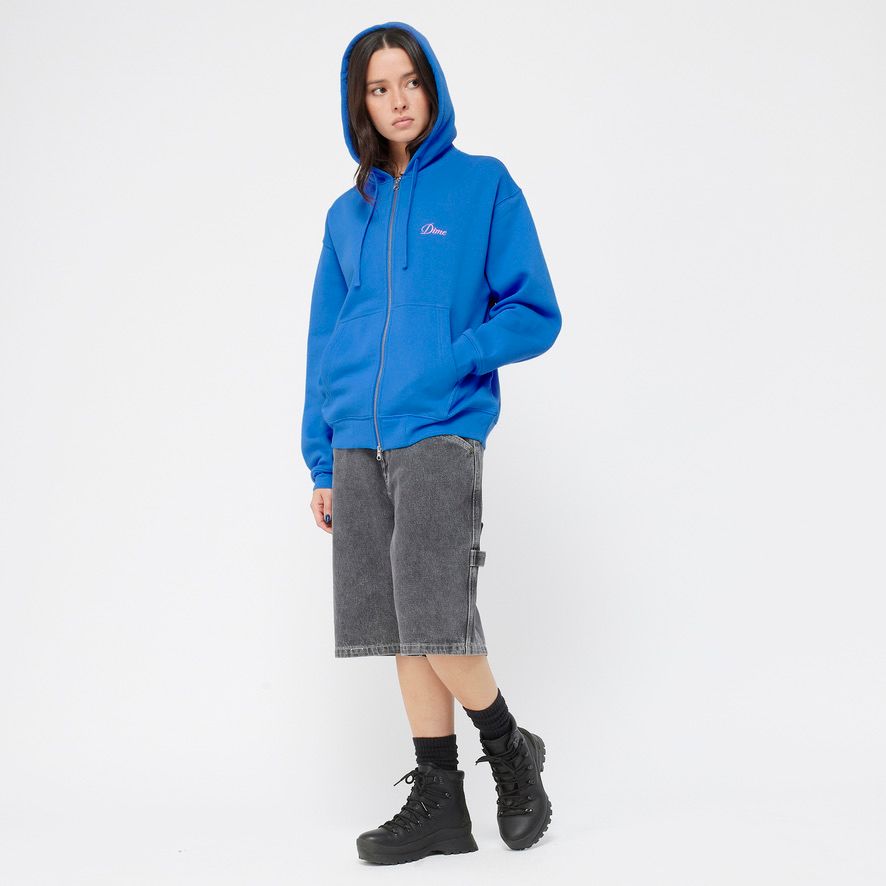 【残り一点】Cursive Small Logo Zip Hoodie