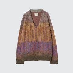 【残りわずか】Tree Jaquard Mohair Buttoned Cardigan