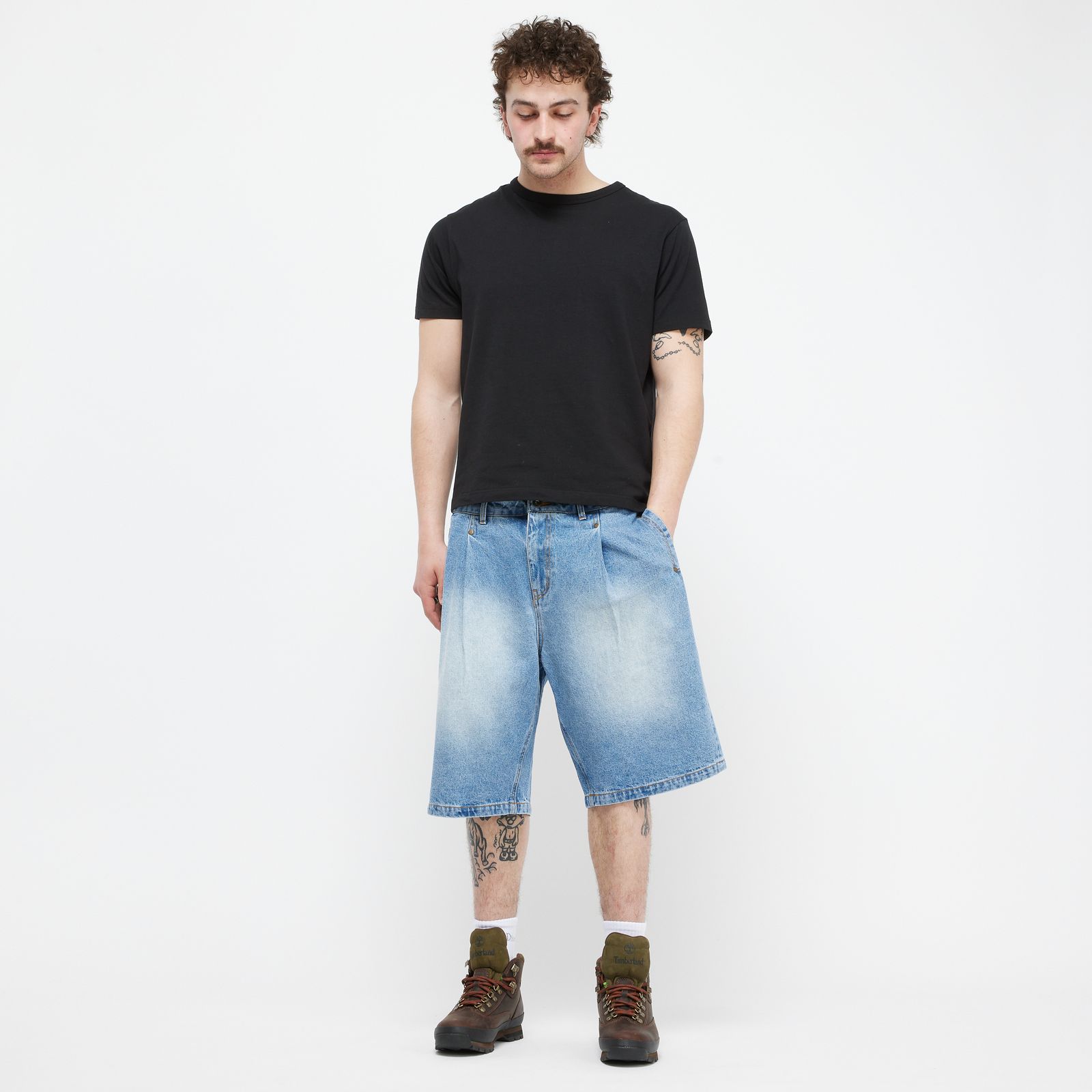 【残り一点】Pleated Denim Shorts