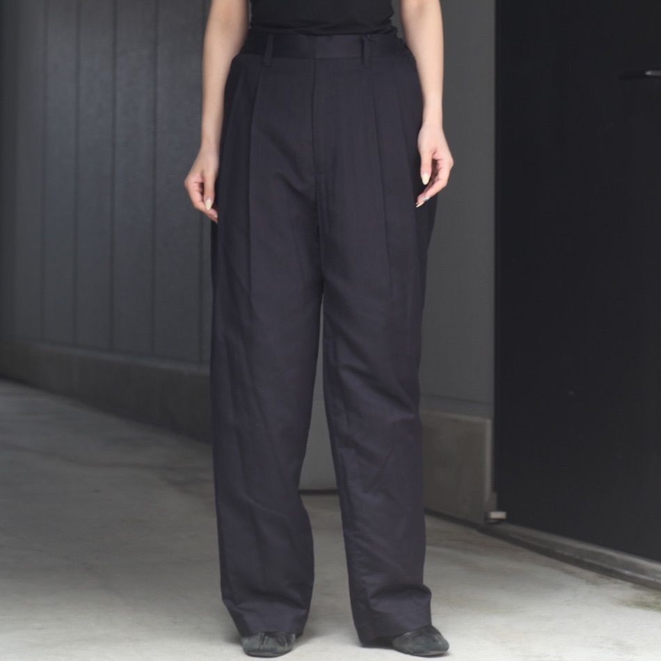【残りわずか】Silk Cupro Twill Wide Easy Trousers