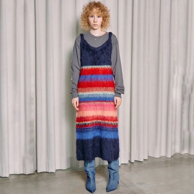 MAISON SPECIAL - 【残り一点】Multicolor Border Knit Dress