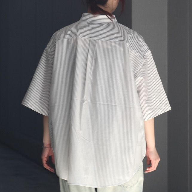 KANEMASA PHIL. - 【残り一点】46G Atmosphere Stripe S/S Shirt KANEMASA PHIL. - 【残り一点】46G Atmosphere Stripe S/S Shirt