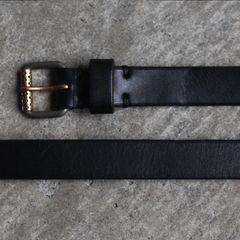 【再販売通知受付可能】カラーバックルロングベルト(BLACK×IRON)