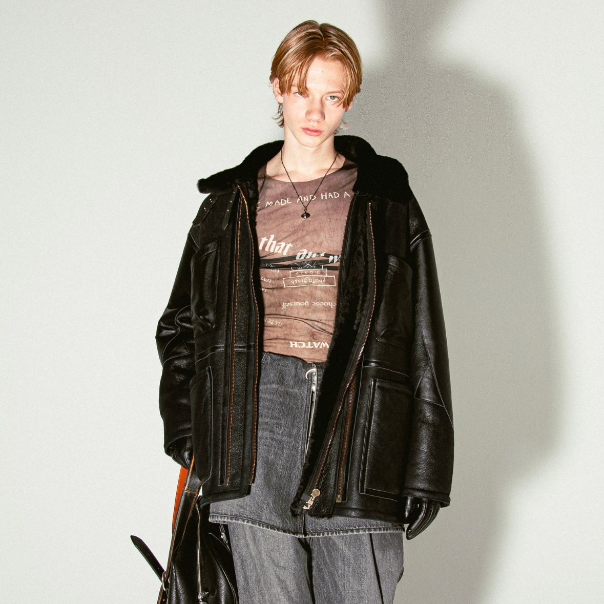 【残り一点】W-Zip Mouton Flight Jacket