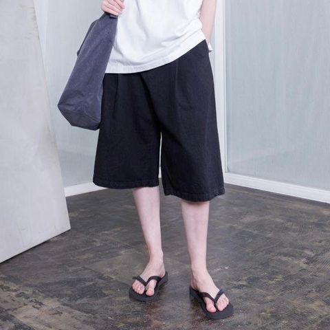 【残り一点】11.5ozブラックデニムショーツ(ONE WASH)