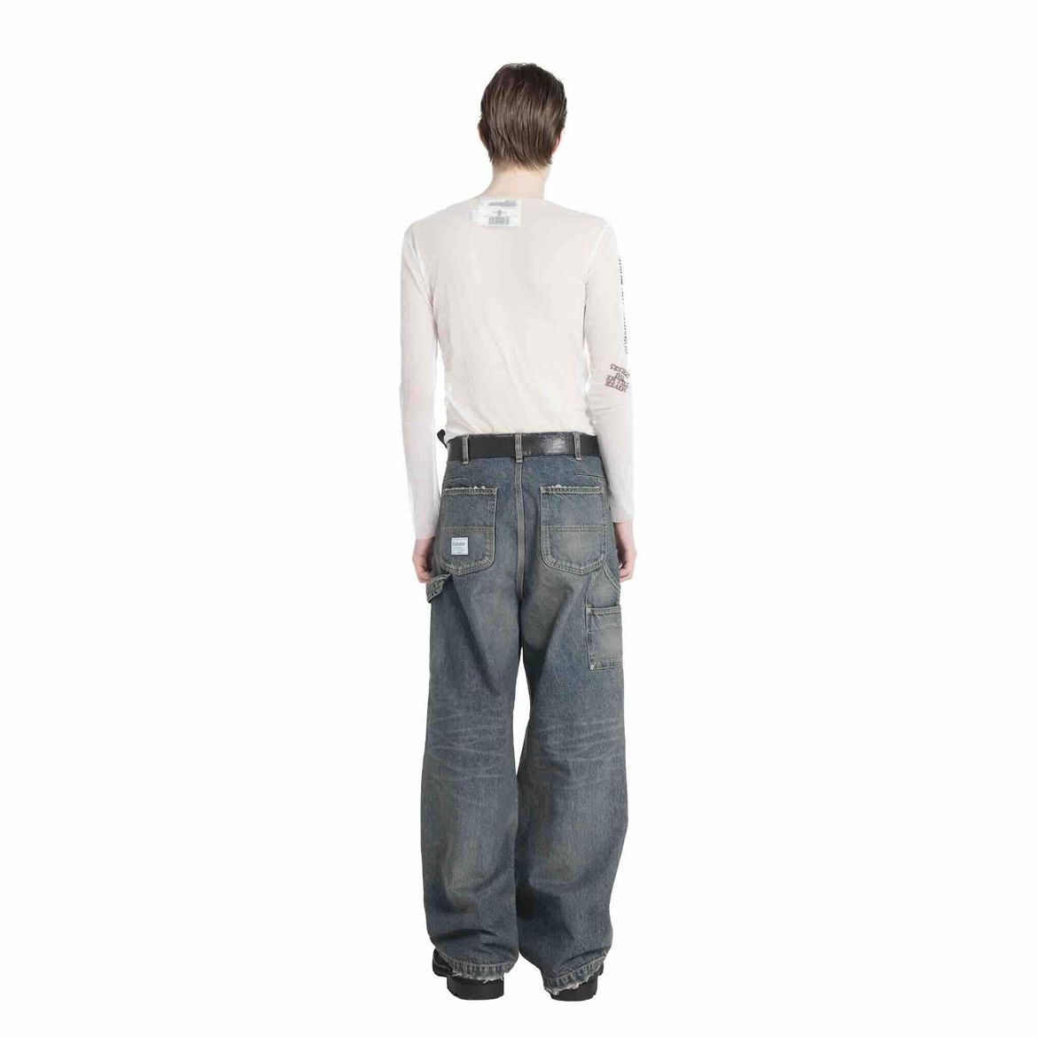 【残りわずか】Vintage Washed Painter Denim Wide Pants