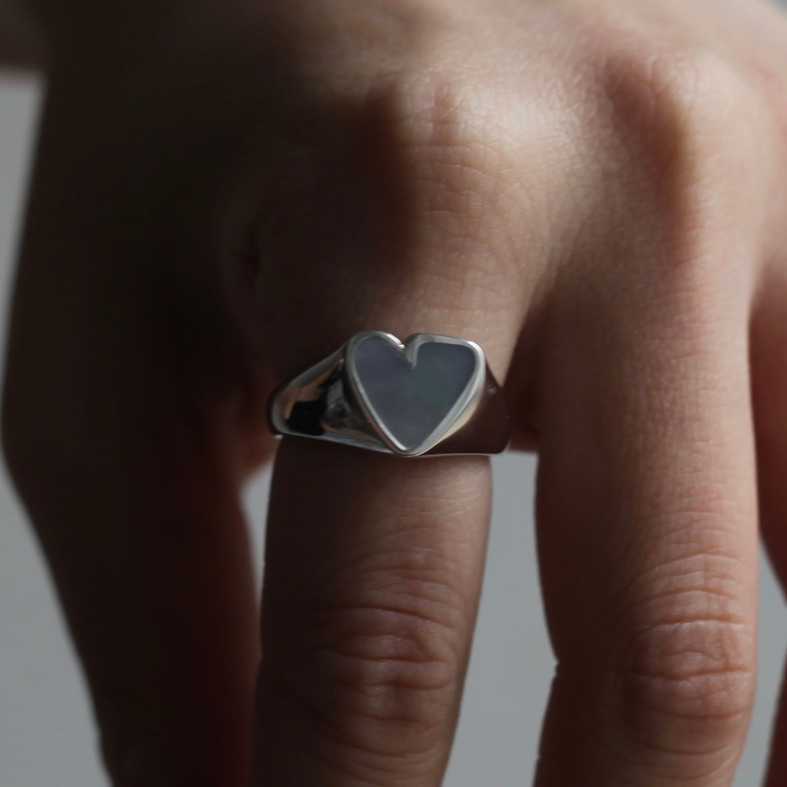●日本正規品● - PREEK 【お取り寄せ注文可能】Heart Ring(WHITE×SILVER Stone アクセサリー