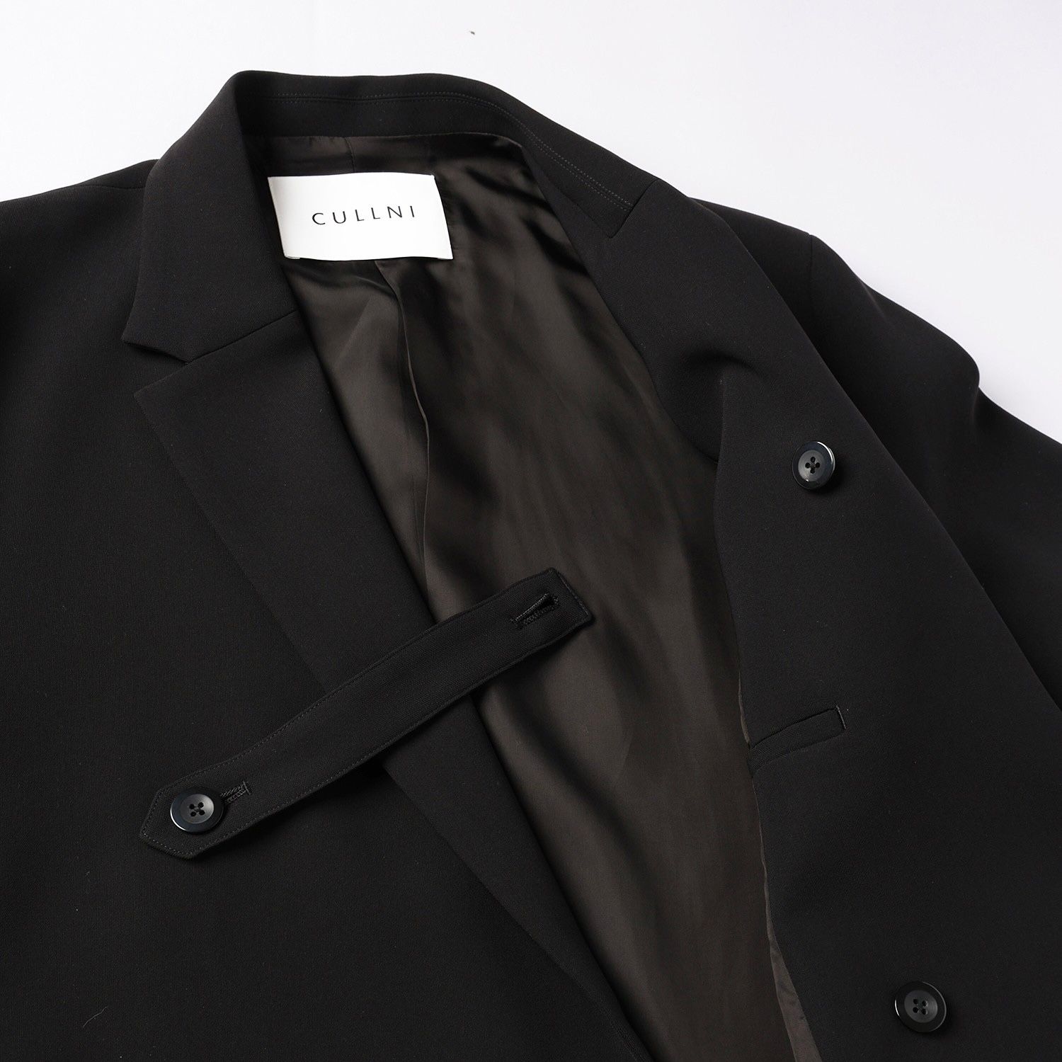CULLNI - 【残り一点】Double Cloth Slant Belt Tailored Jacket