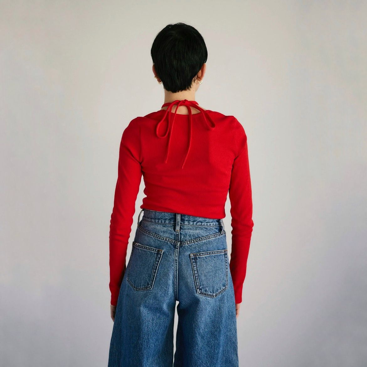 【再販売通知受付可能】Wave Neck Tops