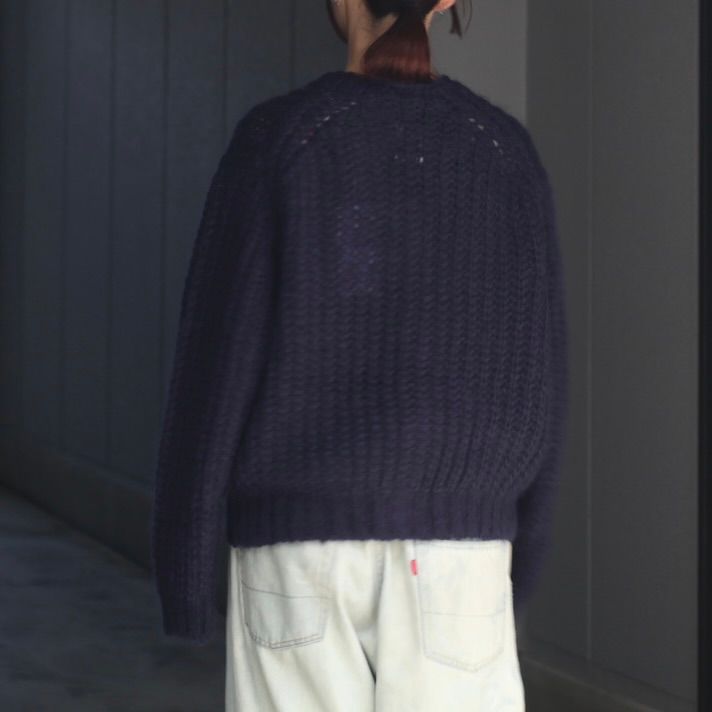 【残り一点】Mohair Silk Big Rib Cardigan