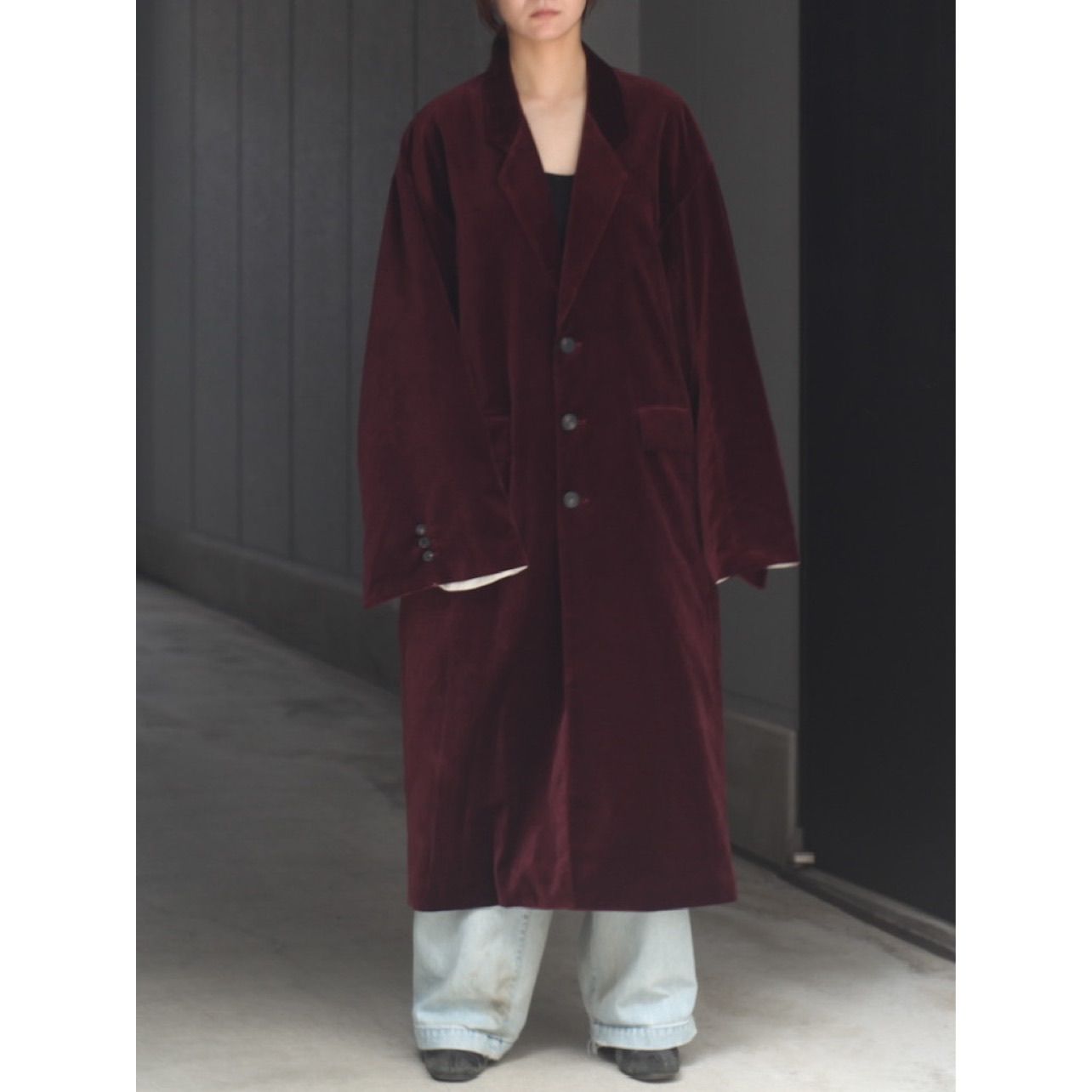 SOSHIOTSUKI - 【残り一点】Kimono Sleeve Chester Coat(COTTON VELVET) | ACRMTSM  ONLINE STORE