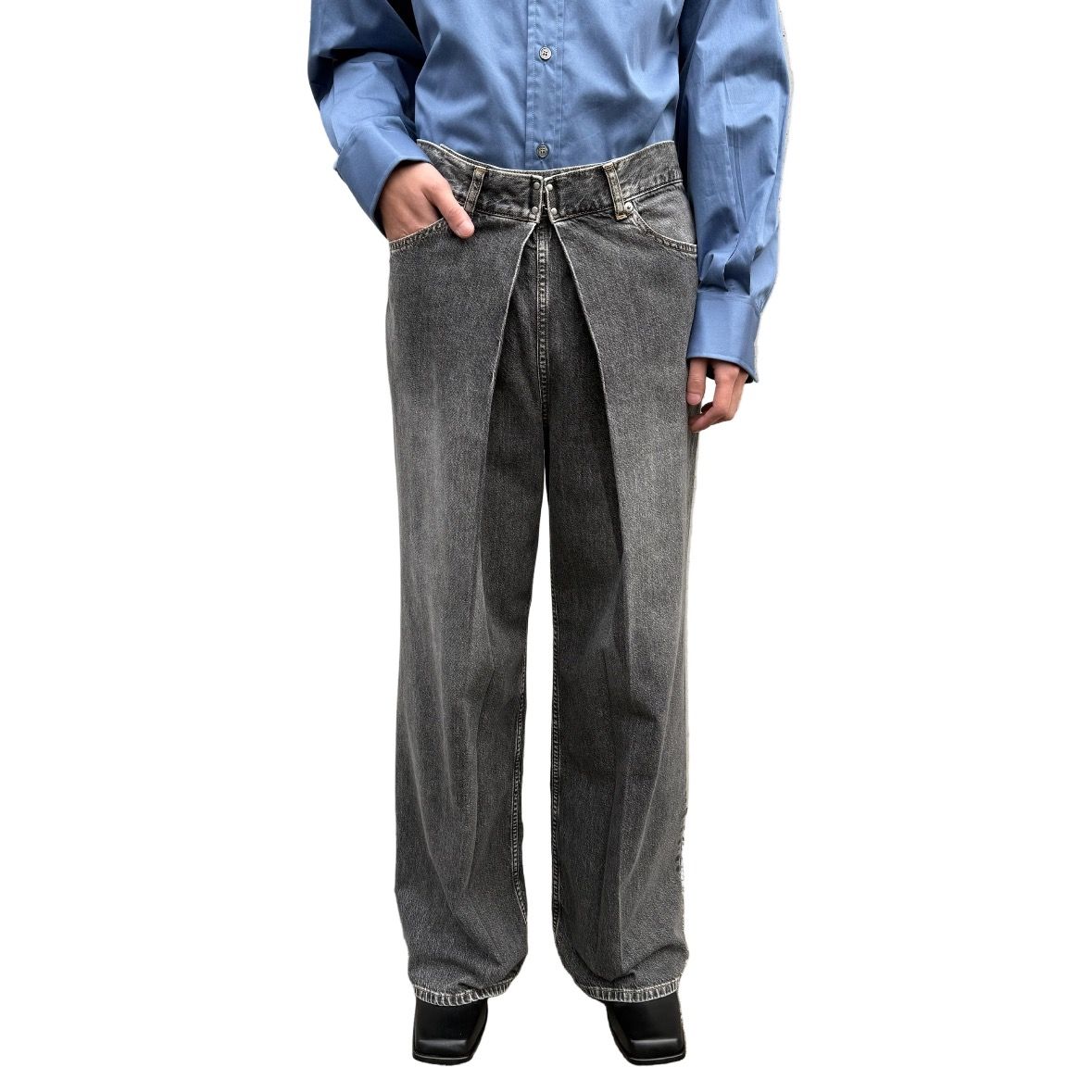 【残りわずか】Washed Denim Wide Pants(SHORT)
