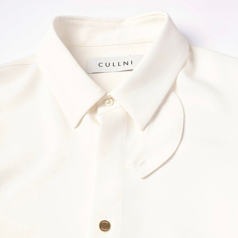 CULLNI - 【残り一点】Double Satin Chin Tab Shirt | ACRMTSM ONLINE 