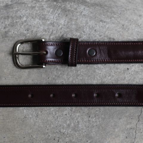 【残りわずか】1 Round Raised Belt(HAVANA×NICKEL)