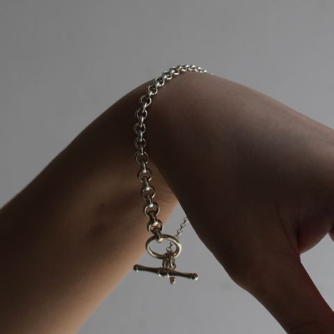 【残り一点】Gradient Rolo Chain Bracelet T-BAR