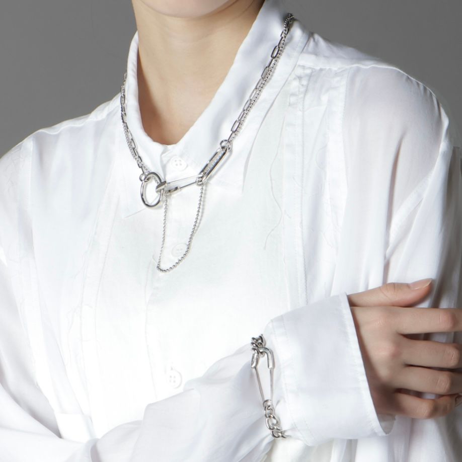 【残り一点】Chain Bracelet W/Pin(SILVER)