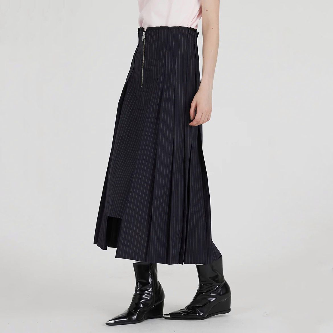 【残り一点】Irregular Pleated Skirt