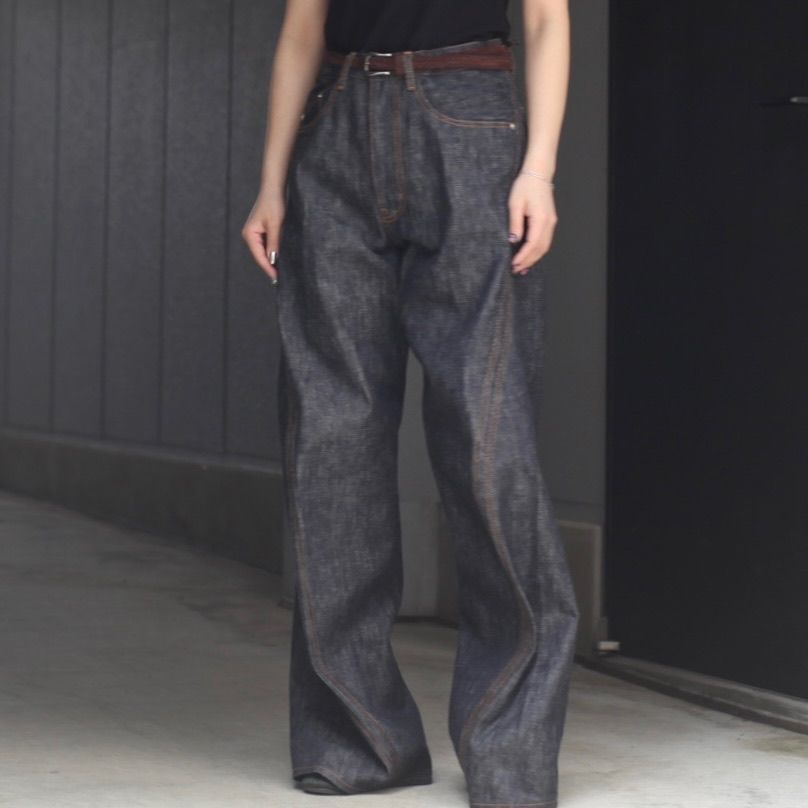 新作ウエア 【残りわずか】3D - NVRFRGT Twisted ACRMTSM | Jeans Leg Wide パンツ