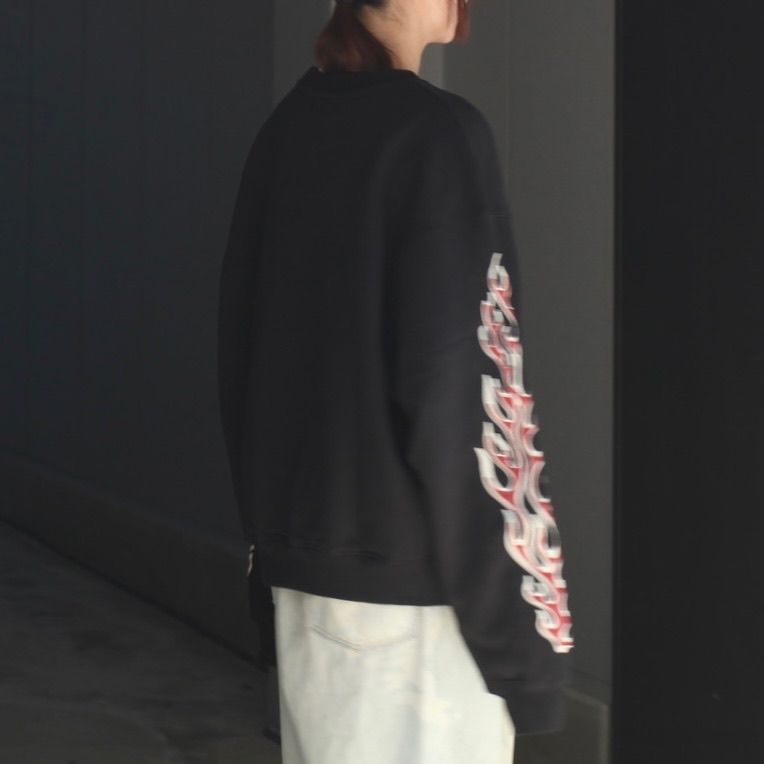 【残り一点】Leather Flame Sweatshirt