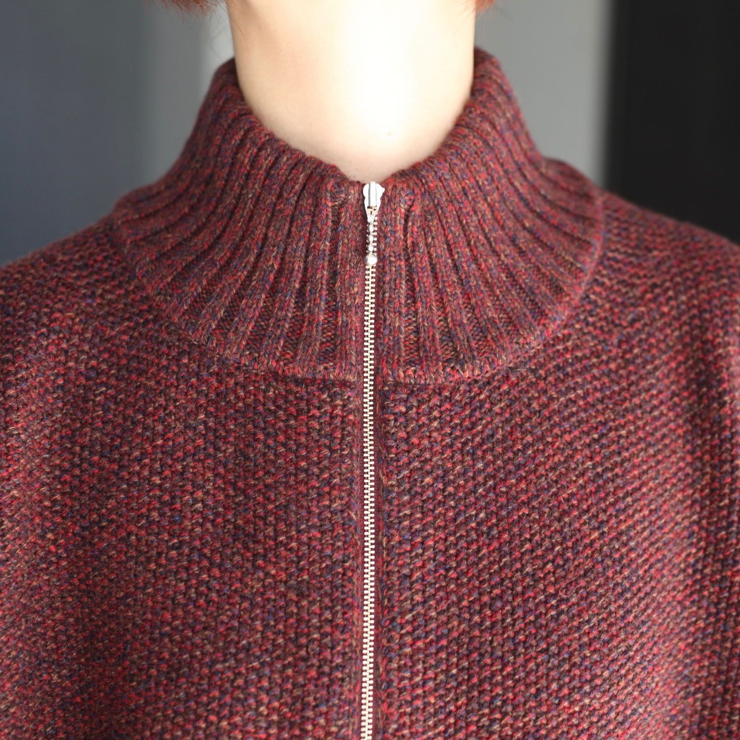 【残り一点】Wool Kanoko Half Zip P/O