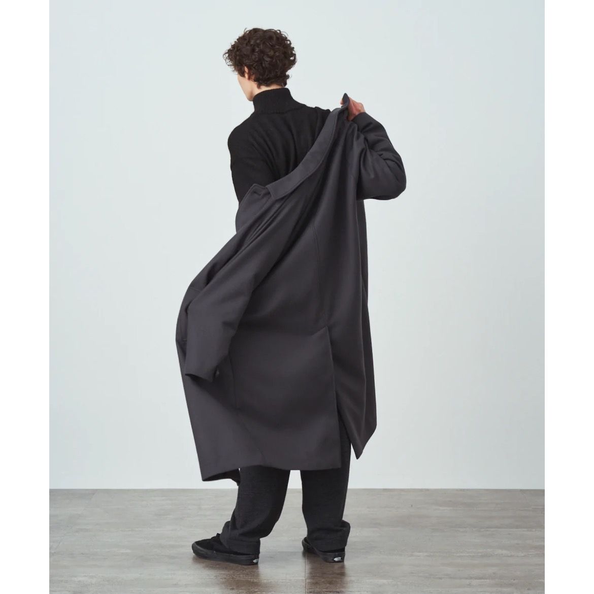 ATON - 【残り一点】Super 160s Double Saxony Balmacaan Coat