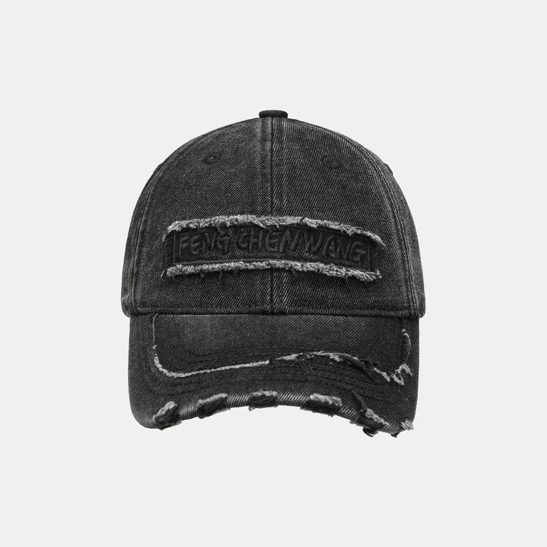 Feng Chen Wang - 【残りわずか】Black Washed Denim Baseball Cap 