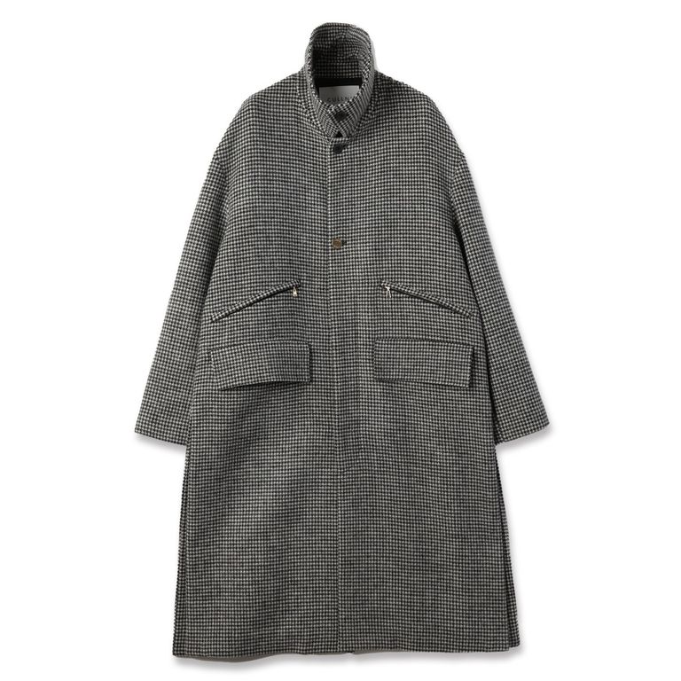 CULLNI - 【残り一点】Wool Check Double Pocket Long Coat 