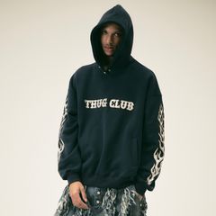 【残り一点】Leather Flame Hoodie