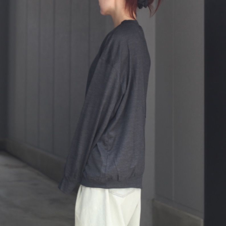 【残り一点】オーバーサイズリラックスウールL/S TEE