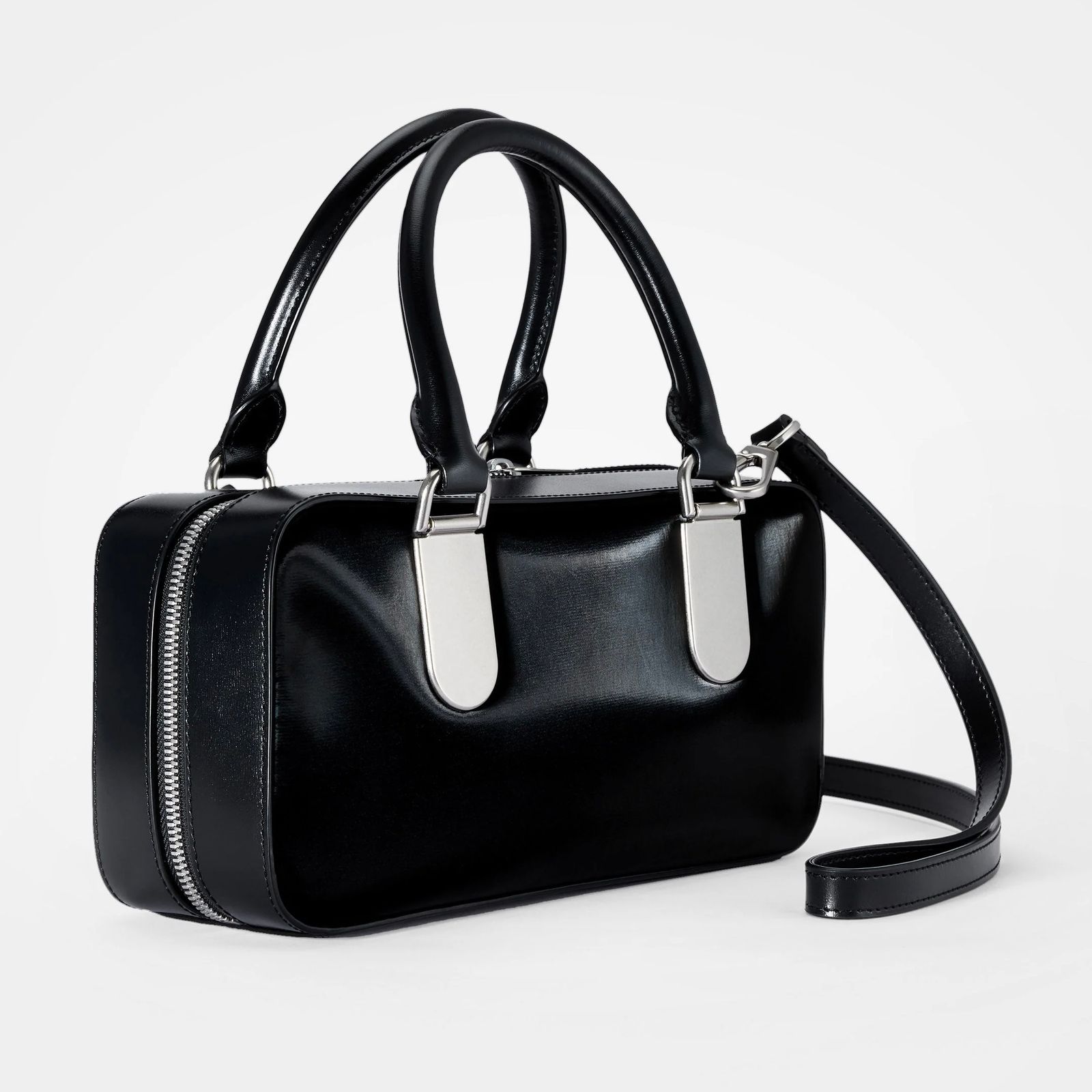 【残り一点】BOSTON MIDI(PU AND SHINY CALF SKIN)