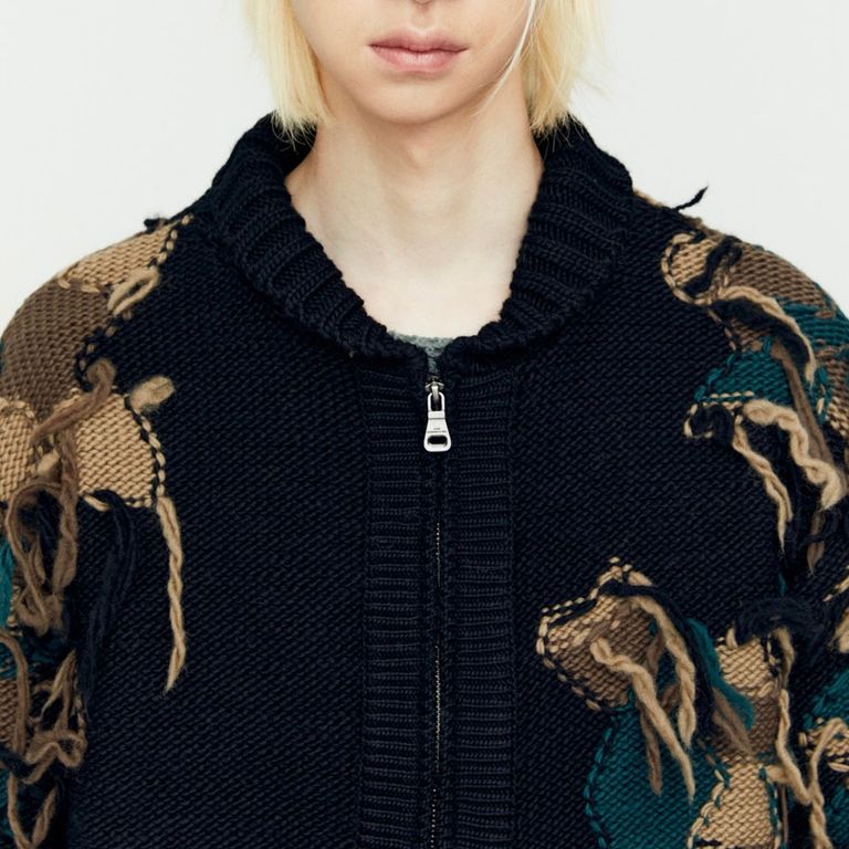 ANDERSSON BELL - 【残り一点】New Camouflage Zip Up Cardigan  