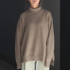 【残り一点】Wool/Alpaca Milled Knit Turtle Neck LS