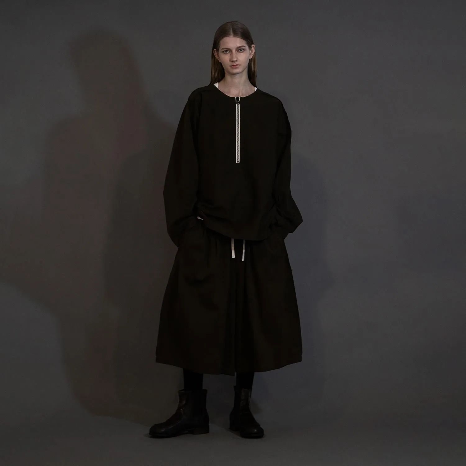 【未使用24 my beautiful landlet ハーフジップPO】 My Beautiful Landlet ワッフルハーフジップドルマンプル