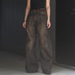 【残りわずか】3D Twisted Wide Leg Jeans