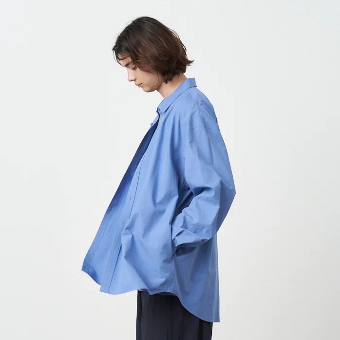 ATON - 【残りわずか】Shrink Broad Oversized Shirt | ACRMTSM ONLINE STORE