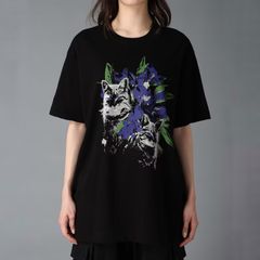 【残り一点】猫とユリスイセンカットソー