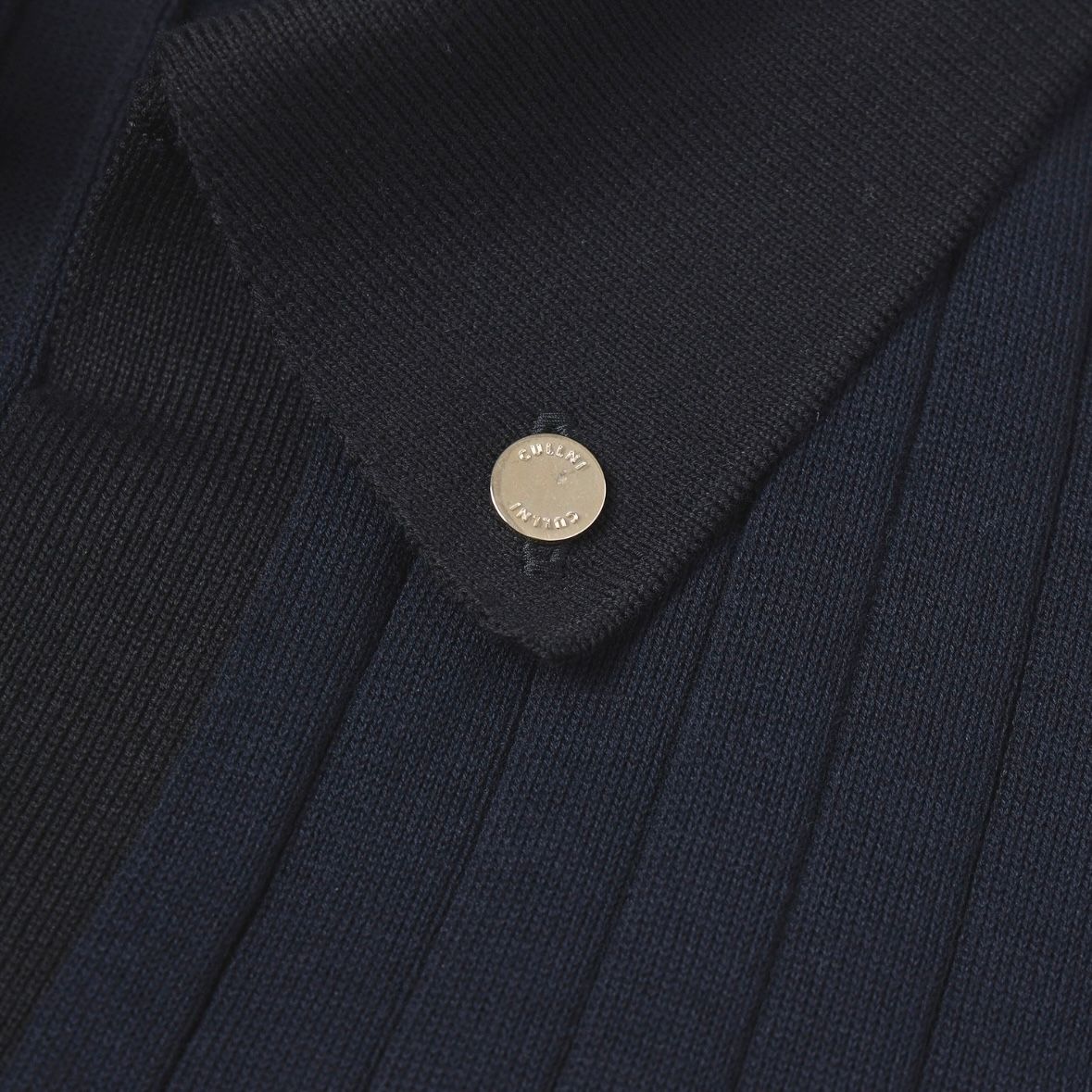 【残り一点】Wide Rib Skipper Collar Short Sleeve Knit