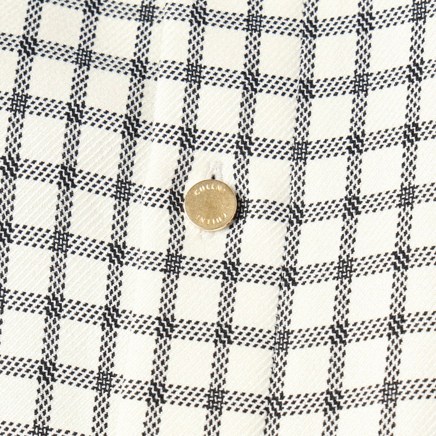 【残り一点】Check Asymmetrical Stripe Short Sleeve Shirt