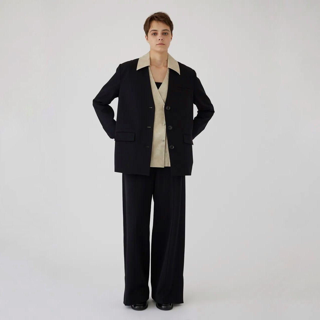 【残り一点】Collarless Padded JK
