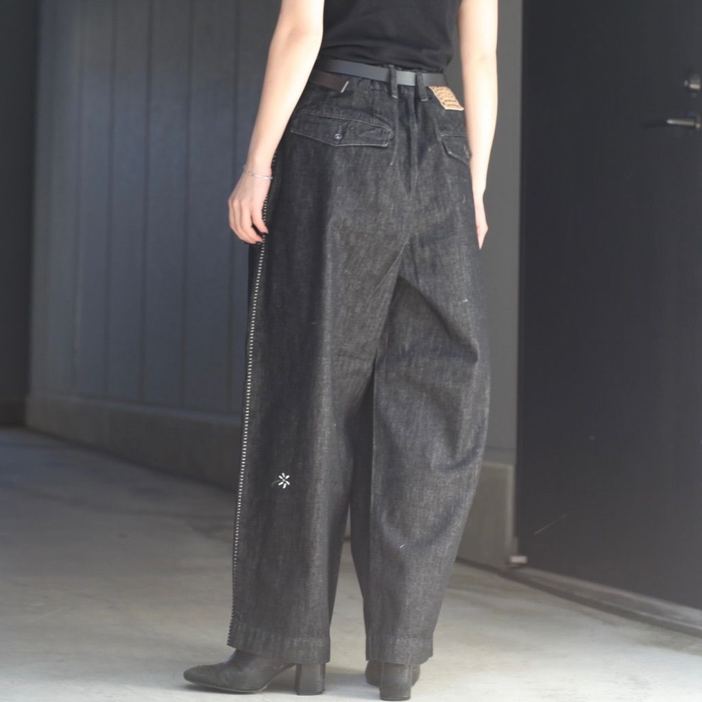 【残り一点】12.5OZワイドデニムパンツ(PRINTED_ONE WASH)
