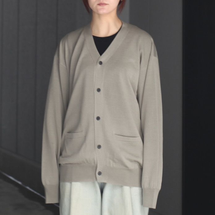 【残り一点】Wool Silk Knit Tucked Cardigan