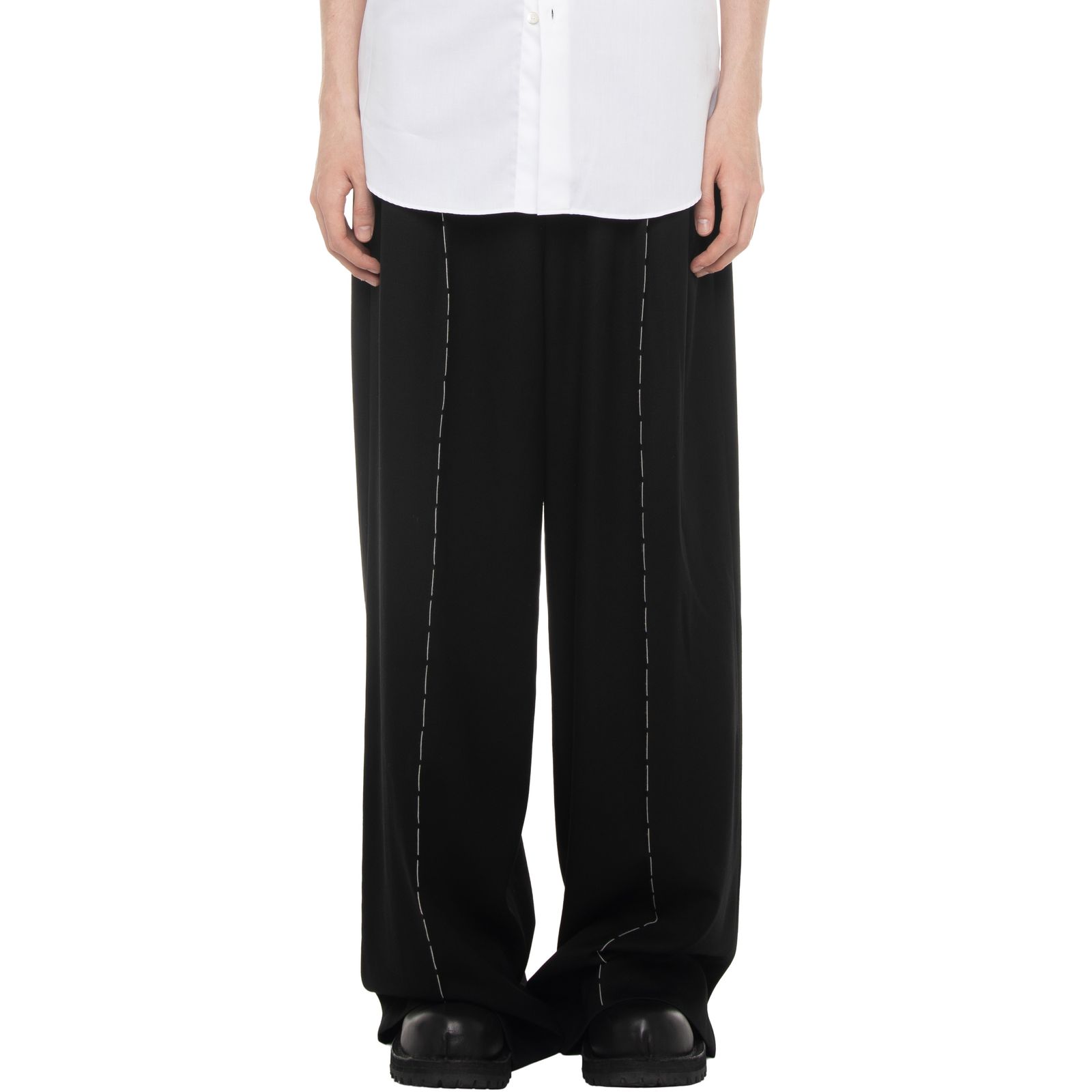 【残り一点】"Hand Stitch" Dress Wide Slacks