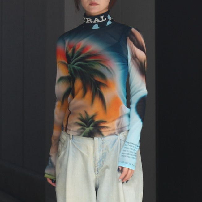 【残り一点】Graphic Mesh Tops