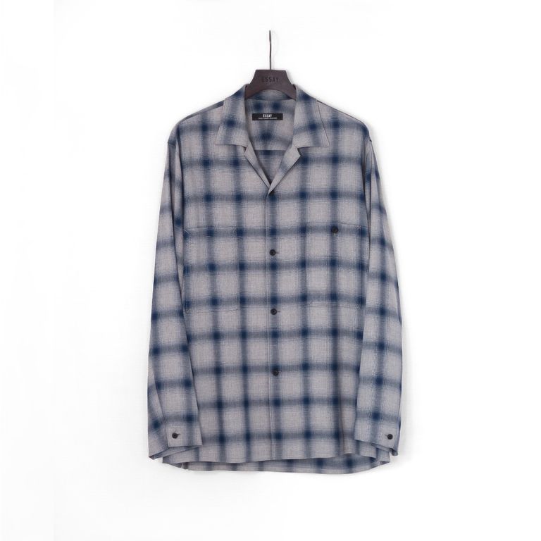 ESSAY - 【残り一点】Shadow Check Open Collar Shirt | ACRMTSM 