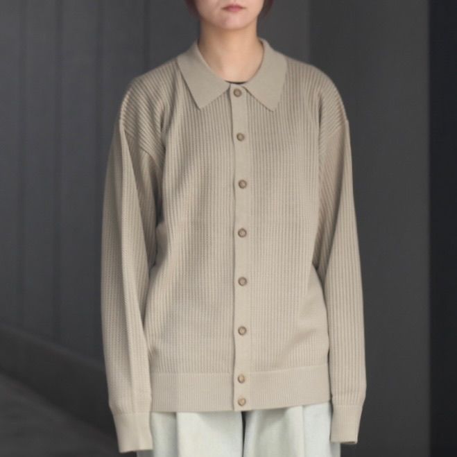 crepuscule - 【残り一点】Stripe Mesh Knit Shirt | ACRMTSM