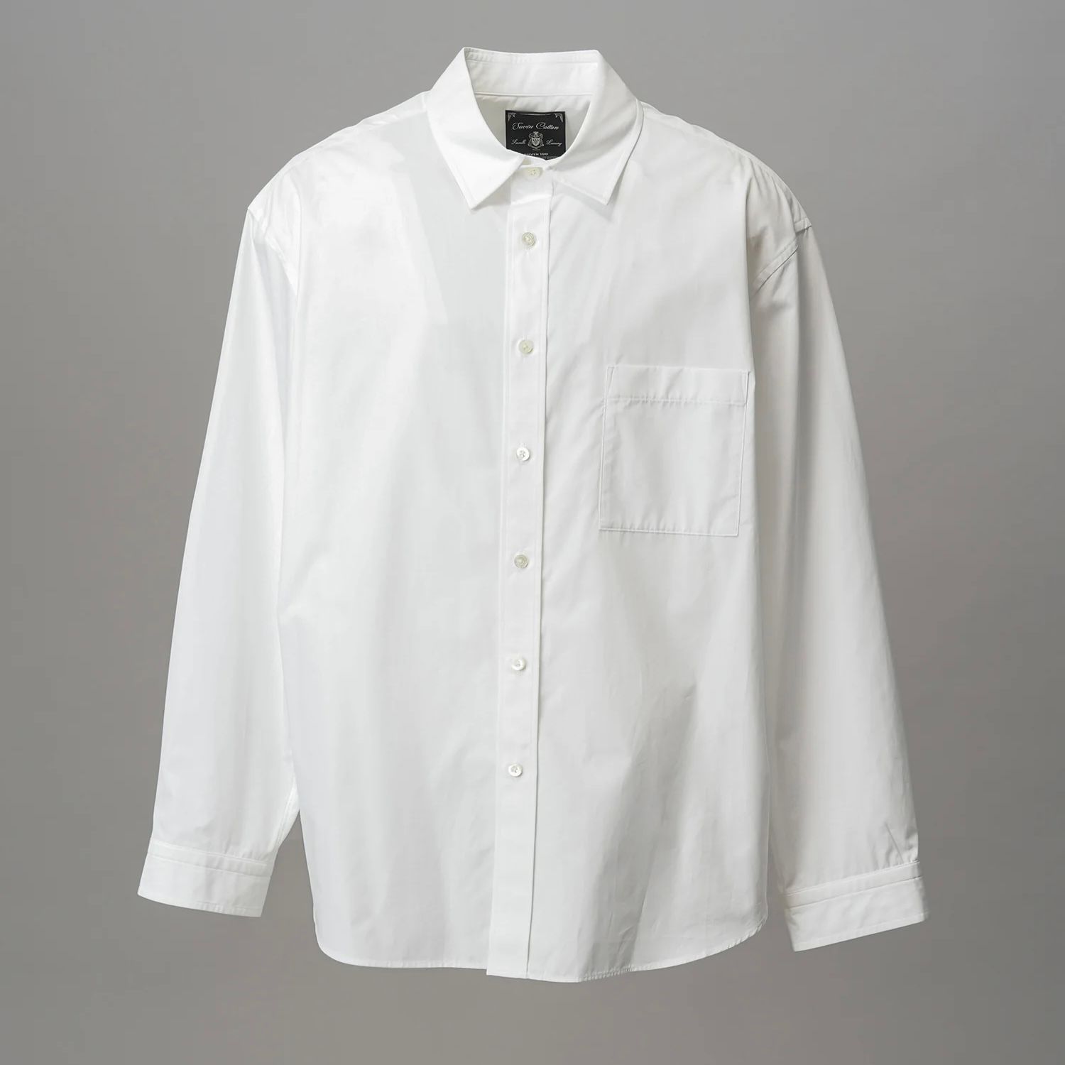 【残り一点】120 / 2 Suvin Cotton Typewriter Prime-Over Shirt