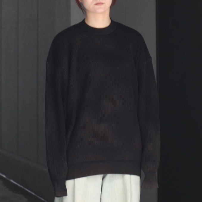 【残りわずか】Discoloration Rib Knit L/S