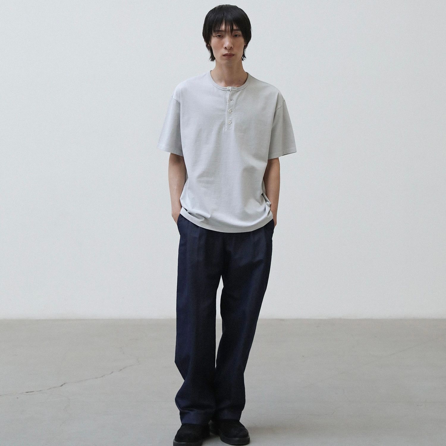 【残り一点】French Henry Neck Garment Tee