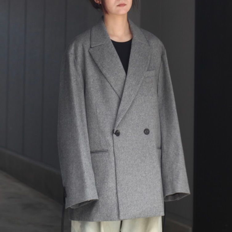 【残り一点】W/CA Beaver Back Slash Peak Lapel Jacket