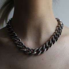 【お取り寄せ注文可能】Cuban Chain Choker(SILVER×GOLD)